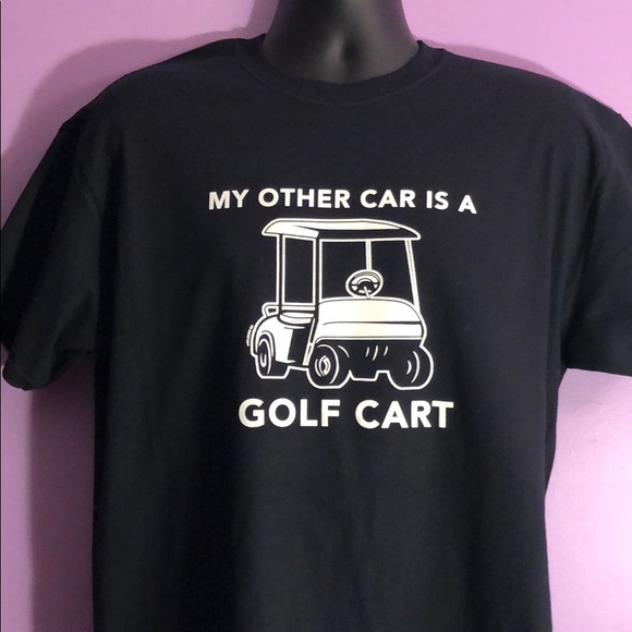 Boutique T-shirt My Other Car Is A Golf Cart - Picture 1 of 2
